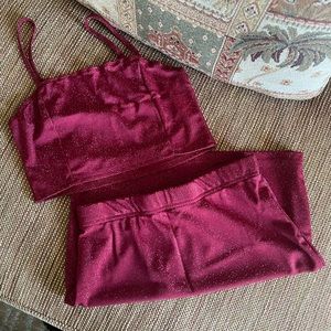 ✅SHEIN - Burgundy 2PC Mini Dress!